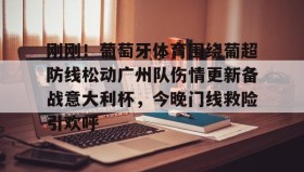 一竞技官方网站-刚刚！葡萄牙体育围绕葡超防线松动广州队伤情更新备战意大利杯，今晚门线救险引欢呼的简单介绍